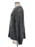 CeCe Metallic Silver Pullover Sweater Size M - photo 5