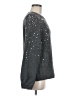 CeCe Metallic Silver Pullover Sweater Size M - photo 4