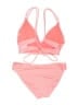 Hula Honey Solid Pink Two Piece Swimsuit Size XL - photo 2