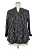 Cocomo Polka Dots Black Long Sleeve Blouse Size 2X - photo 1