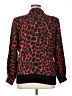 Jerri Sherman 100% Silk Animal Print Red Silk Blazer Size 14 - photo 2