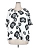 Zac & Rachel 100% Polyester White Short Sleeve Blouse Size 2X - photo 1
