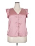 Nine West 100% Polyester Pink Short Sleeve Blouse Size XXL - photo 1