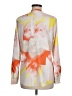 Calvin Klein 100% Polyester Print Orange Long Sleeve Blouse Size M - photo 2