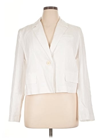 Madewell Cropped Blazer in 100% Linen (view 1)