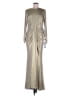Betsy & Adam Metallic Silver Cocktail Dress Size 12 - photo 1