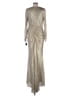 Betsy & Adam Metallic Silver Cocktail Dress Size 12 - photo 2