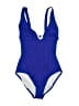 Unbranded Color Block Blue One Piece Swimsuit Size 4 - photo 1
