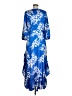 Alexis 100% Polyester Tropical Blue Casual Dress Size M - photo 2