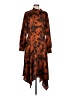 Future Collective 100% Polyester Paisley Brown Casual Dress Size L - photo 1