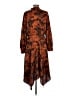 Future Collective 100% Polyester Paisley Brown Casual Dress Size L - photo 2