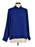 Express 100% Polyester Blue Long Sleeve Blouse Size M - photo 1