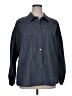 Athleta 100% Nylon Blue Long Sleeve Button-Down Shirt Size XL - photo 1