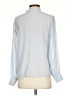 Club Monaco 100% Silk Blue Long Sleeve Silk Top Size S - photo 2