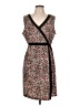 Adrienne Vittadini Print Brown Casual Dress Size L - photo 1