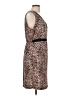 Adrienne Vittadini Print Brown Casual Dress Size L - photo 4