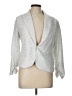 Amanda + Chelsea Chevron-herringbone Silver Blazer Size L - photo 1