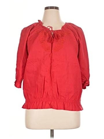 Saint Tropez West 3/4 Sleeve Blouse (view 1)