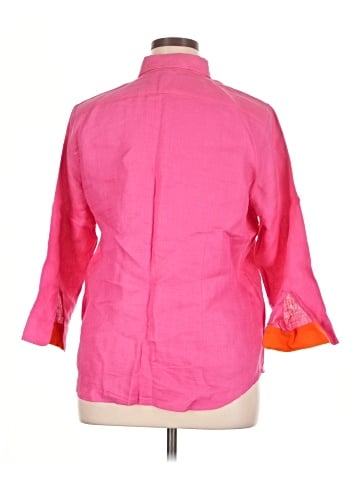 Lauren by Ralph Lauren 3/4 Sleeve Button-Down Shirt (view 2)