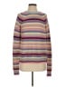 Autumn Cashmere 100% Cotton Stripes Purple Pullover Sweater Size M - photo 1