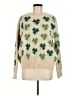 Unbranded 100% Polyester Floral Green Pullover Sweater Size M - photo 1