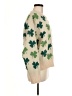 Unbranded 100% Polyester Floral Green Pullover Sweater Size M - photo 4