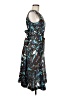 'S Max Mara 100% Linen Paisley Argyle Aztec Or Tribal Print Camo Checkered-gingham Chevron-herringbone Color Block Fair Isle Floral Graphic Ombre Marled Teal Casual Dress Size 8 - photo 4
