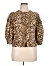 Zara Animal Print Gold 3/4 Sleeve Blouse Size XL - photo 1