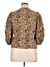 Zara Animal Print Gold 3/4 Sleeve Blouse Size XL - photo 2