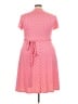 Ainsley Polka Dots Pink Casual Dress Size 2X - photo 2