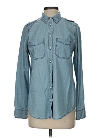 Express Outlet Long Sleeve Button-Down Shirt (view 1)