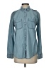Express Outlet Blue Long Sleeve Button-Down Shirt Size S - photo 1