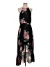 Max + Ash 100% Polyester Floral Black Casual Dress Size S - photo 1