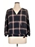 Ann Taylor LOFT Outlet 100% Polyester Blue 3/4 Sleeve Blouse Size XL - photo 1
