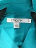 Chico's Teal 3/4 Sleeve Button-Down Shirt Size Med (1.5) - photo 7