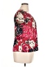 Talbots 100% Polyester Floral Red Short Sleeve Polo Size 14 Petite - photo 4
