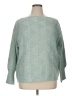 Shein Curve 100% Polyester Chevron-herringbone Green Pullover Sweater Size 14 Plus (1) - photo 1