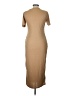 Unbranded Solid Tan Casual Dress Size L - photo 2