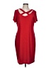 Michael Tyler Solid Red Casual Dress Size L - photo 1