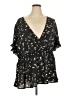 BLOOMCHIC 100% Polyester Black Short Sleeve Blouse Size 26 - photo 1