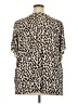 Torrid Animal Print Tan Short Sleeve Blouse Size 4X Plus (4) - photo 2
