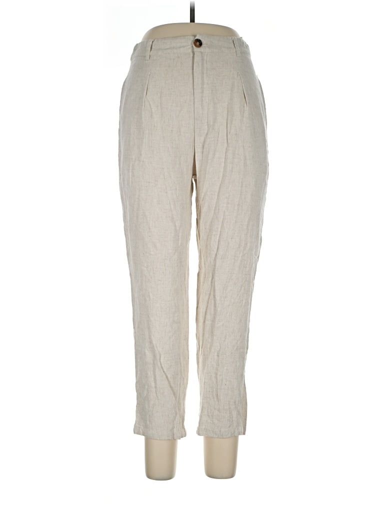 Pre-owned Assorted Brands Linen Pants In Ivory