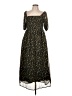 Old Navy 100% Polyester Stars Black Casual Dress Size Lg Petite - photo 1