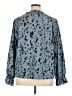 Unbranded 100% Polyester Animal Print Blue Long Sleeve Blouse Size XL - photo 2