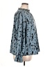 Unbranded 100% Polyester Animal Print Blue Long Sleeve Blouse Size XL - photo 4