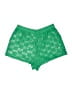 Wild Fable 100% Polyester Hearts Green Shorts Size M - photo 1