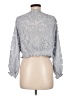 Flower 100% Polyester Gray Long Sleeve Blouse Size M (estimated) - photo 2
