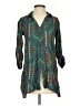 Soft Surroundings Argyle Green 3/4 Sleeve Button-Down Shirt Size XS - photo 1