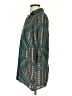 Soft Surroundings Argyle Green 3/4 Sleeve Button-Down Shirt Size XS - photo 5