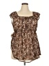 Unbranded Brown Sleeveless Blouse Size 3X - photo 1